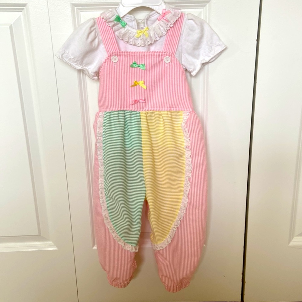 Vintage Buster Brown Bib pants and short sleeve top
